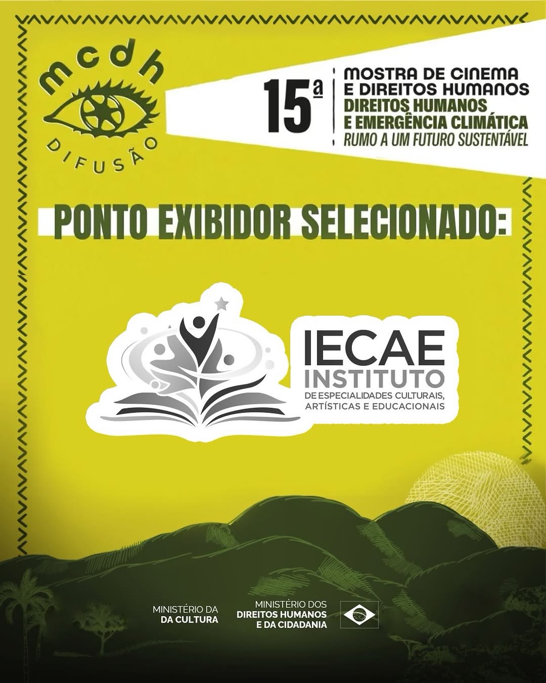 Card informando o IECAE como ponto exibidor selecionado